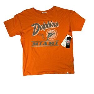 '47 Brand Women's Miami Dolphins Graphic Tee Short Sleeve Orange Size Medium NWT
